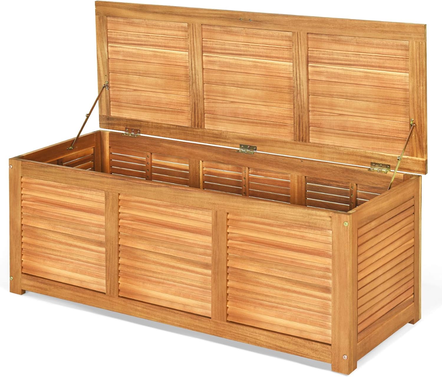 Garden Storage Box - Solid Acacia Wood Deck Box Storage