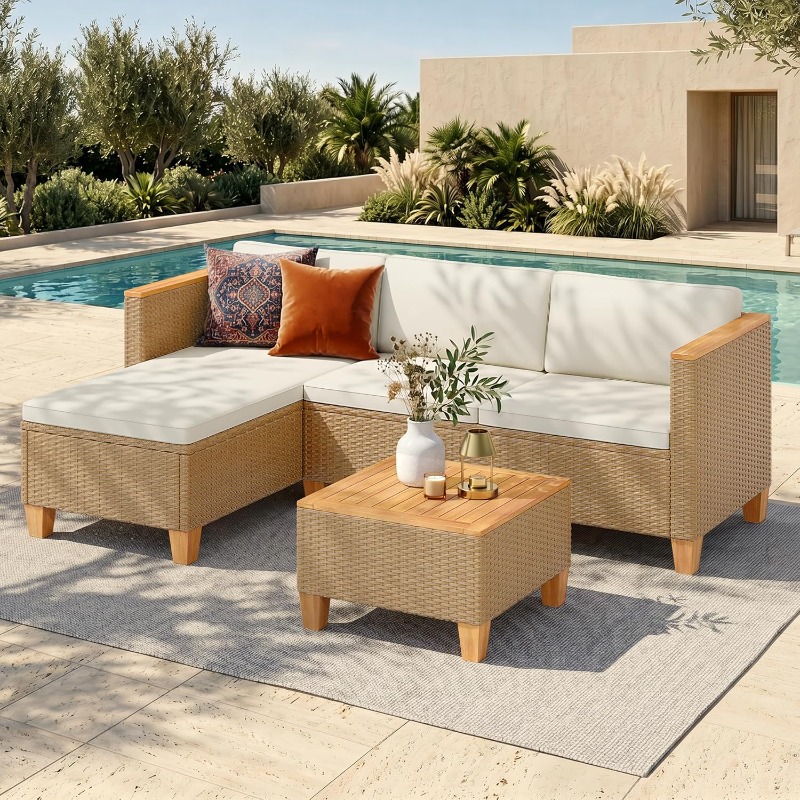 Small Patio Furniture Set,3 Pi - Outdoor Furniture Yellow recension och pris