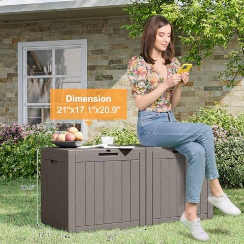 35 Gallon Outdoor Storage Box, - Garden Storage Box recension och pris