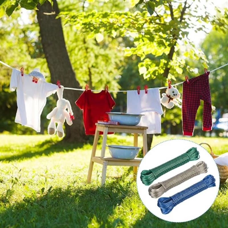 Portable Clothesline 10/20/30/ - Outdoor Furniture Rope recension och pris