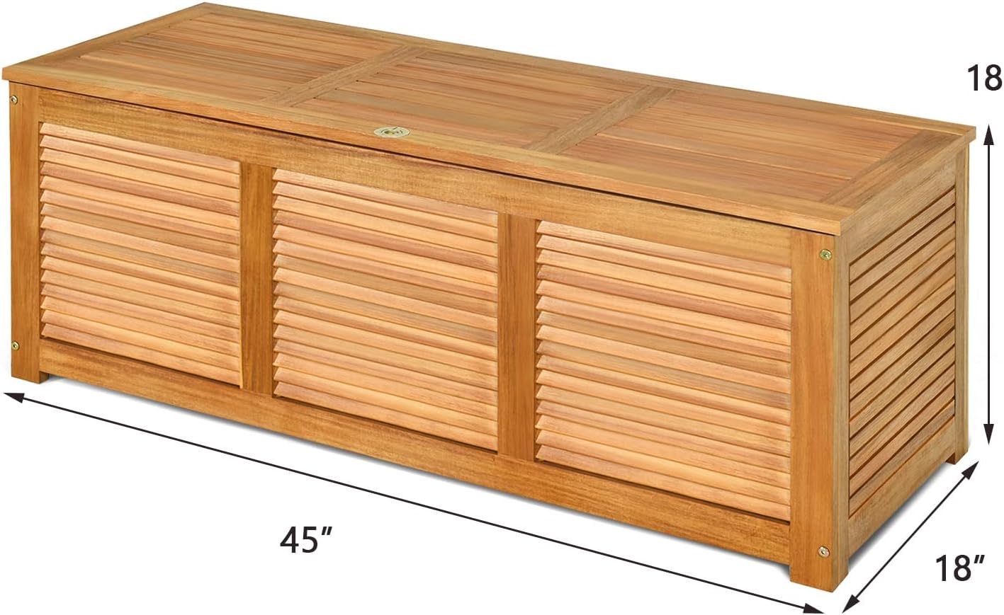 Solid Acacia Wood Deck Box Sto - Garden Storage Box recension och pris