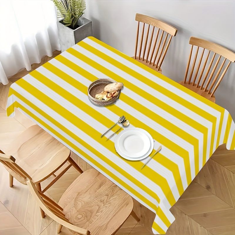 Yellow White Striped Polyester - Outdoor Furniture Yellow recension och pris