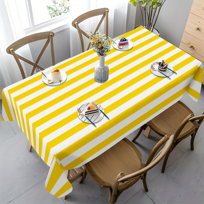 Yellow White Striped Polyester - Outdoor Furniture Yellow recension och pris