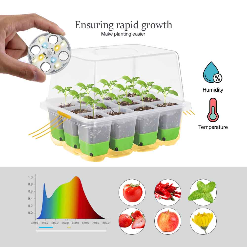 LED Grow Light Seedling Starte - Garden Storage Box recension och pris