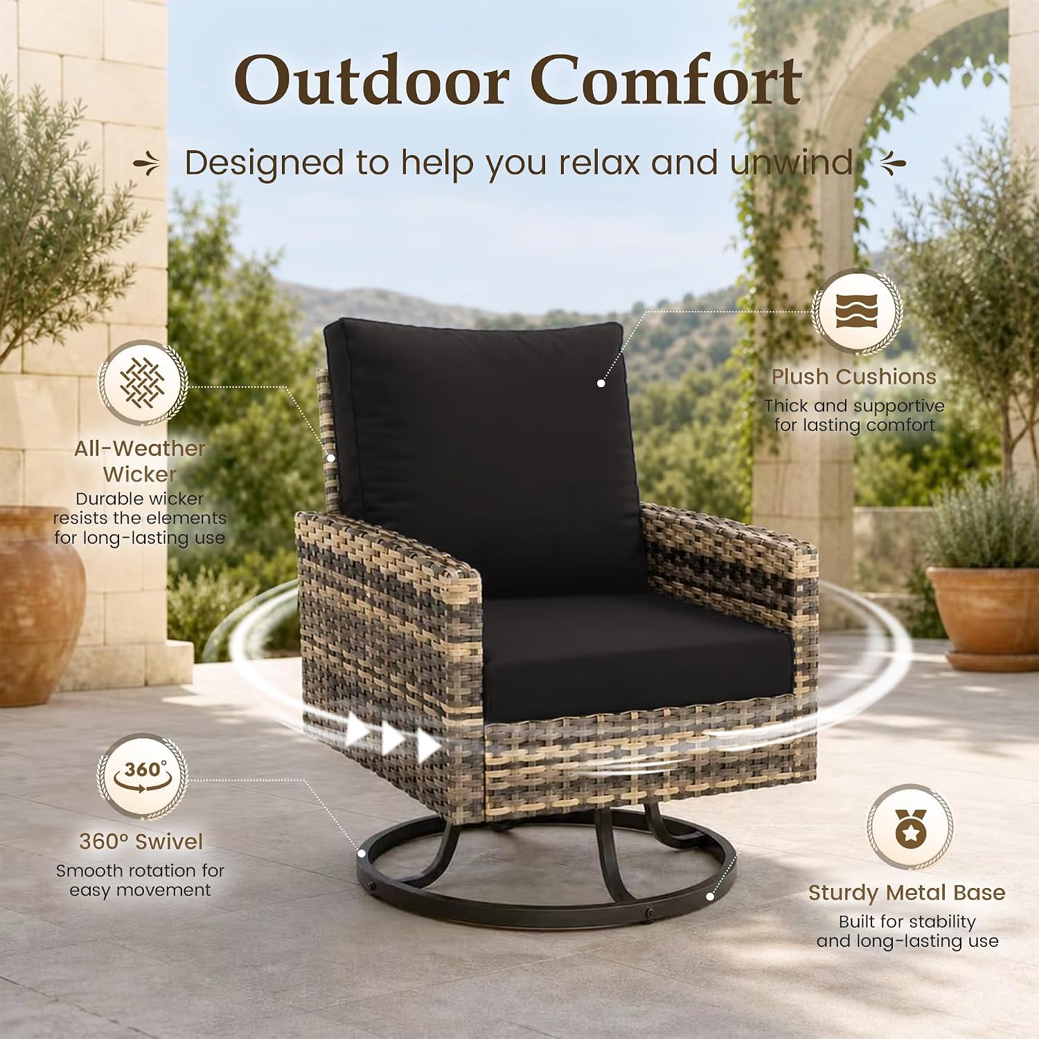 7-Piece Patio Furniture Set wi - Outdoor Furniture Yellow recension och pris