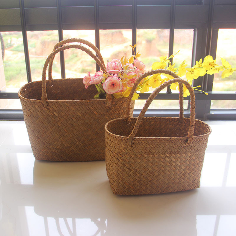 Seaweeds Woven Basket Flower B - Garden Storage Box recension och pris