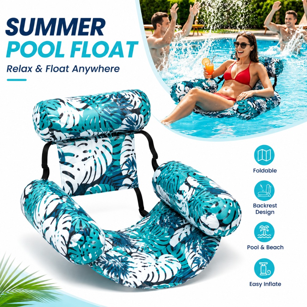 Heavy Duty Blow Up Pool Chair  - Outdoor Furniture Lounge recension och pris