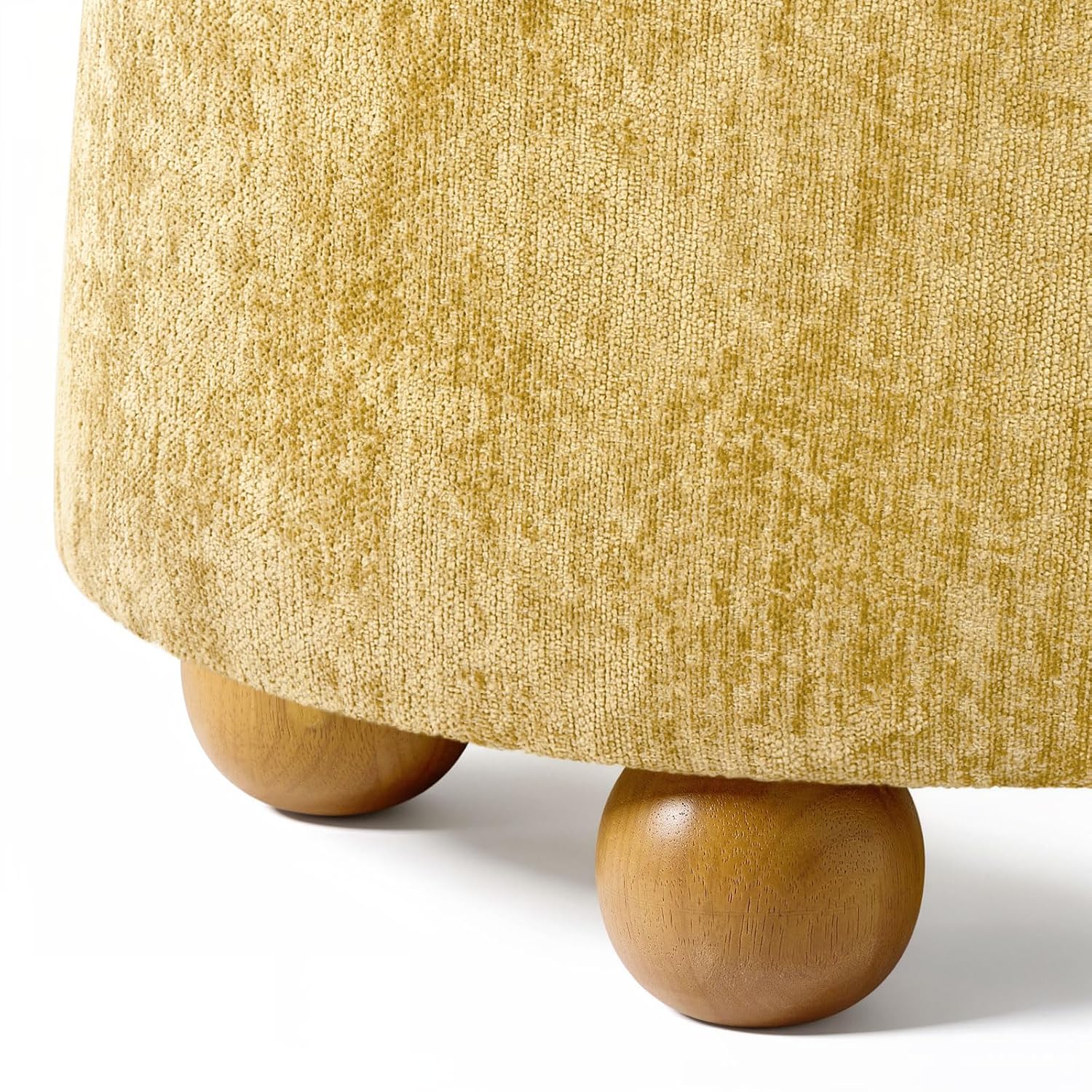 Round Tapered Ottoman Rubberwo - Outdoor Furniture Yellow recension och pris