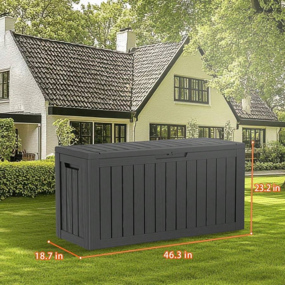 90 Gallon Lockable Resin Deck  - Garden Storage Box recension och pris