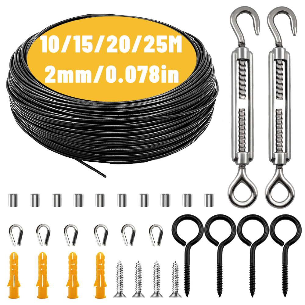10-25M Steel Wire Rope Stainle - Outdoor Furniture Rope recension och pris