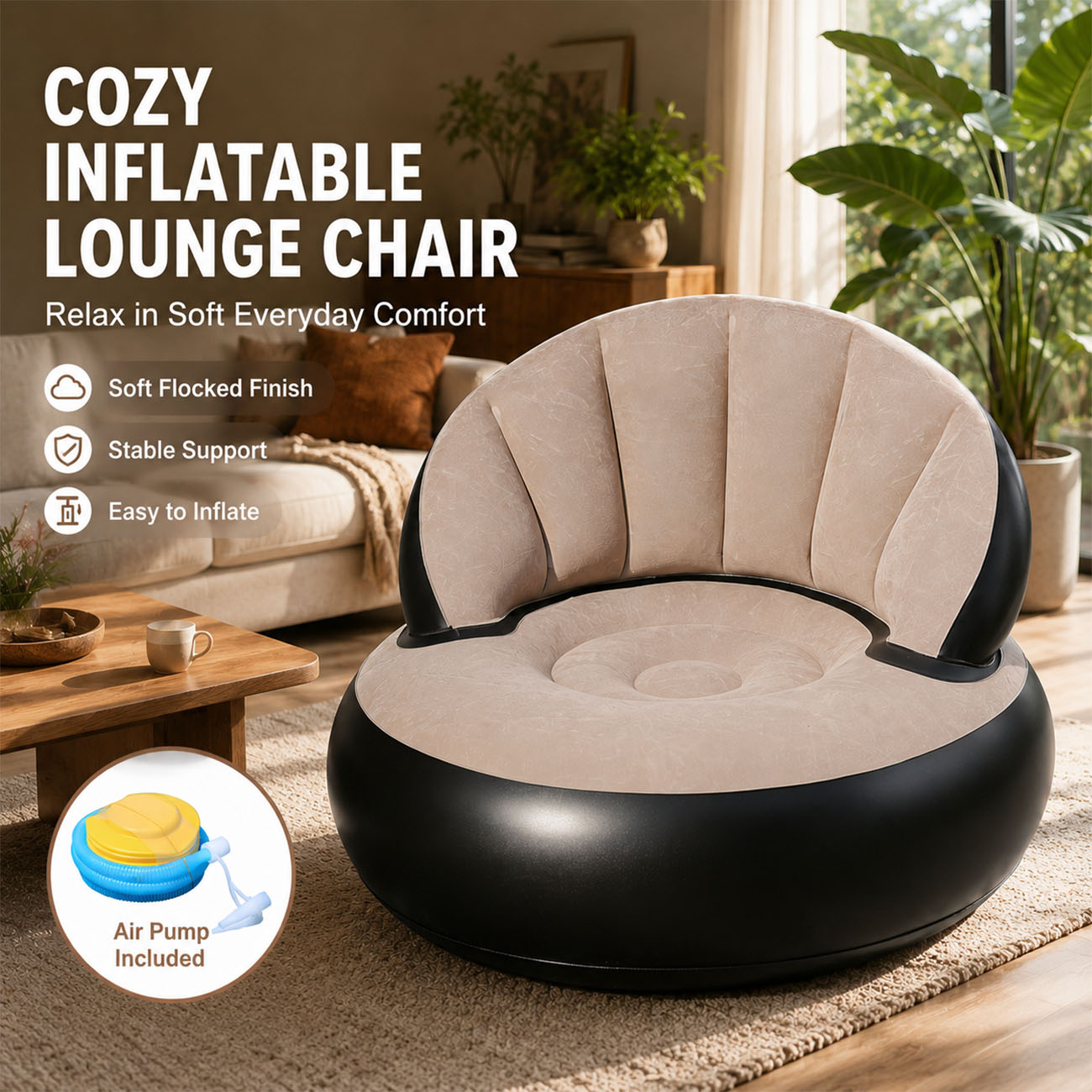 Inflatable Chair for Adults, F - Outdoor Furniture Lounge recension och pris